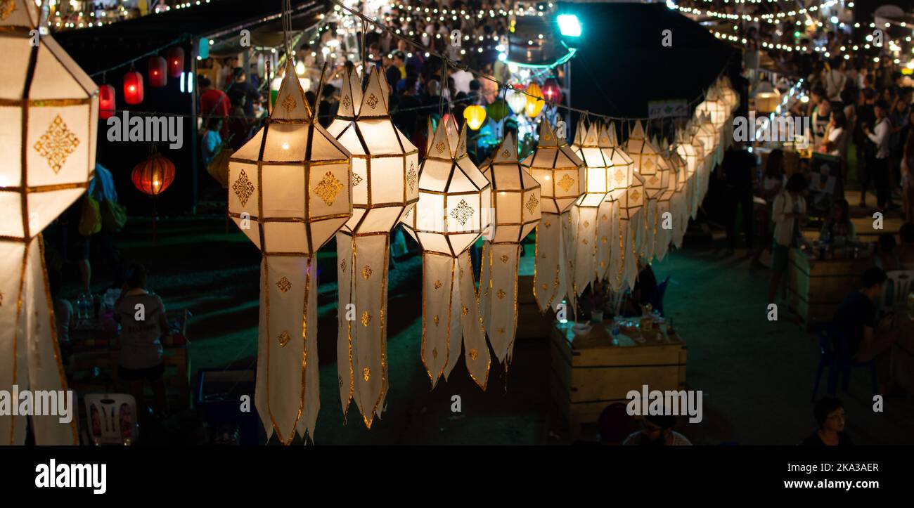 Lanterns across a street hi-res stock photography and images - Alamy