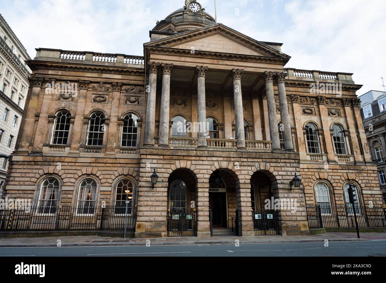 Liverpool, UK- Sept 7, 2022: The front of Liverpool Town Hall. Stock Photo