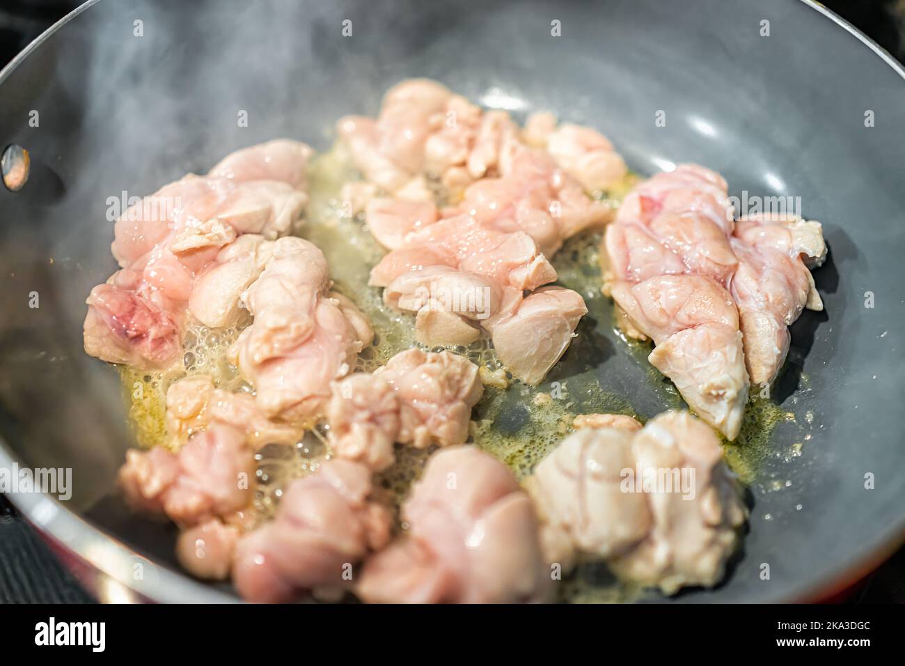 Macro closeup of fresh whole beef sweetbreads thymus organ gland