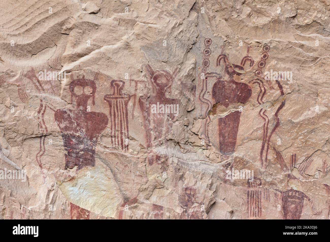 Sego Canyon petroglyphs in Utah Stock Photo