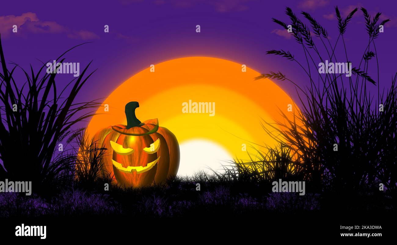 Sunset on Halloween means trick or treating is about to begin and a