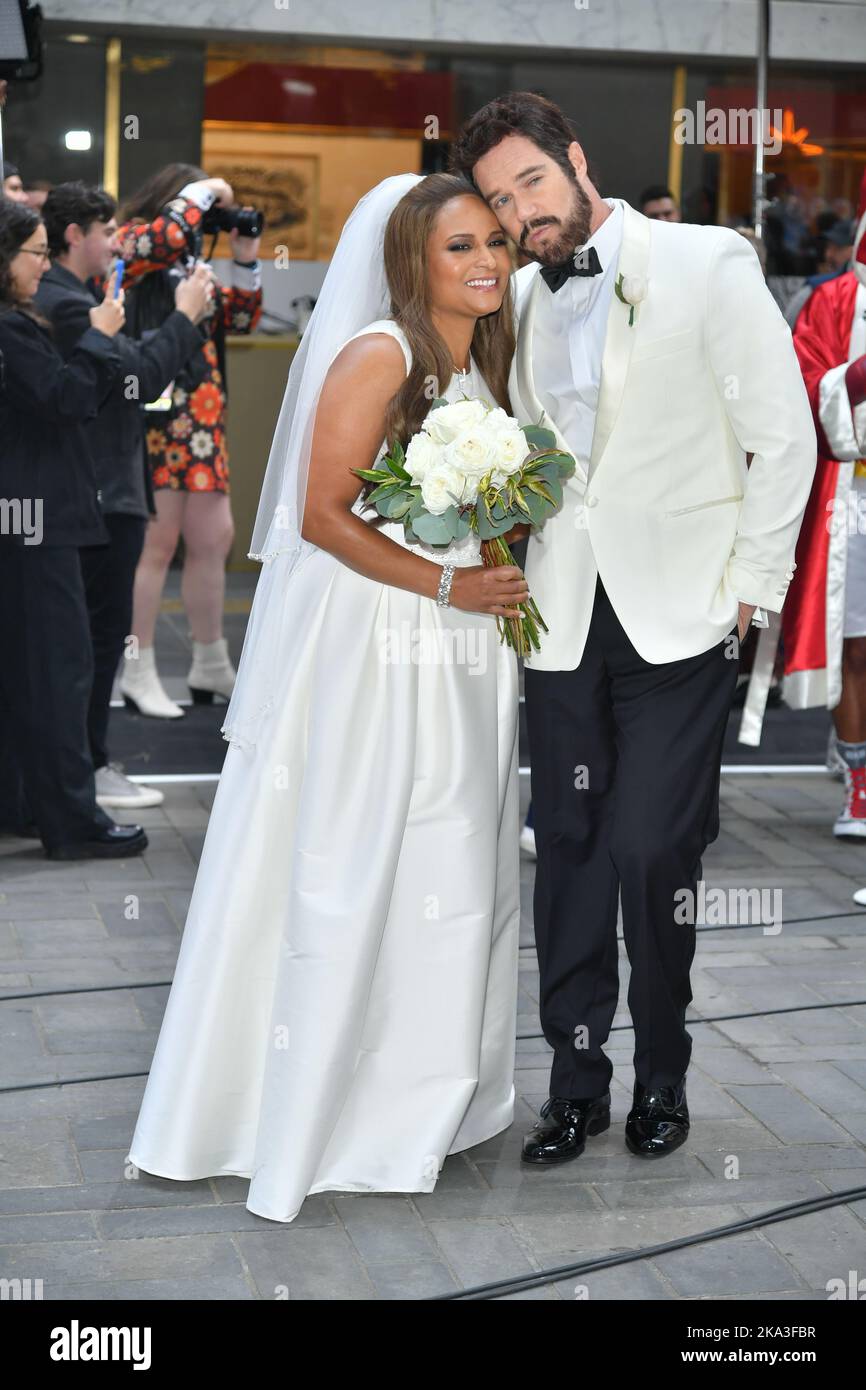 Kristen Welker and Peter Alexander attend 2022 Halloween on 'Today' at Rockefeller Plaza on October 31, 2022 in New York City. Stock Photo