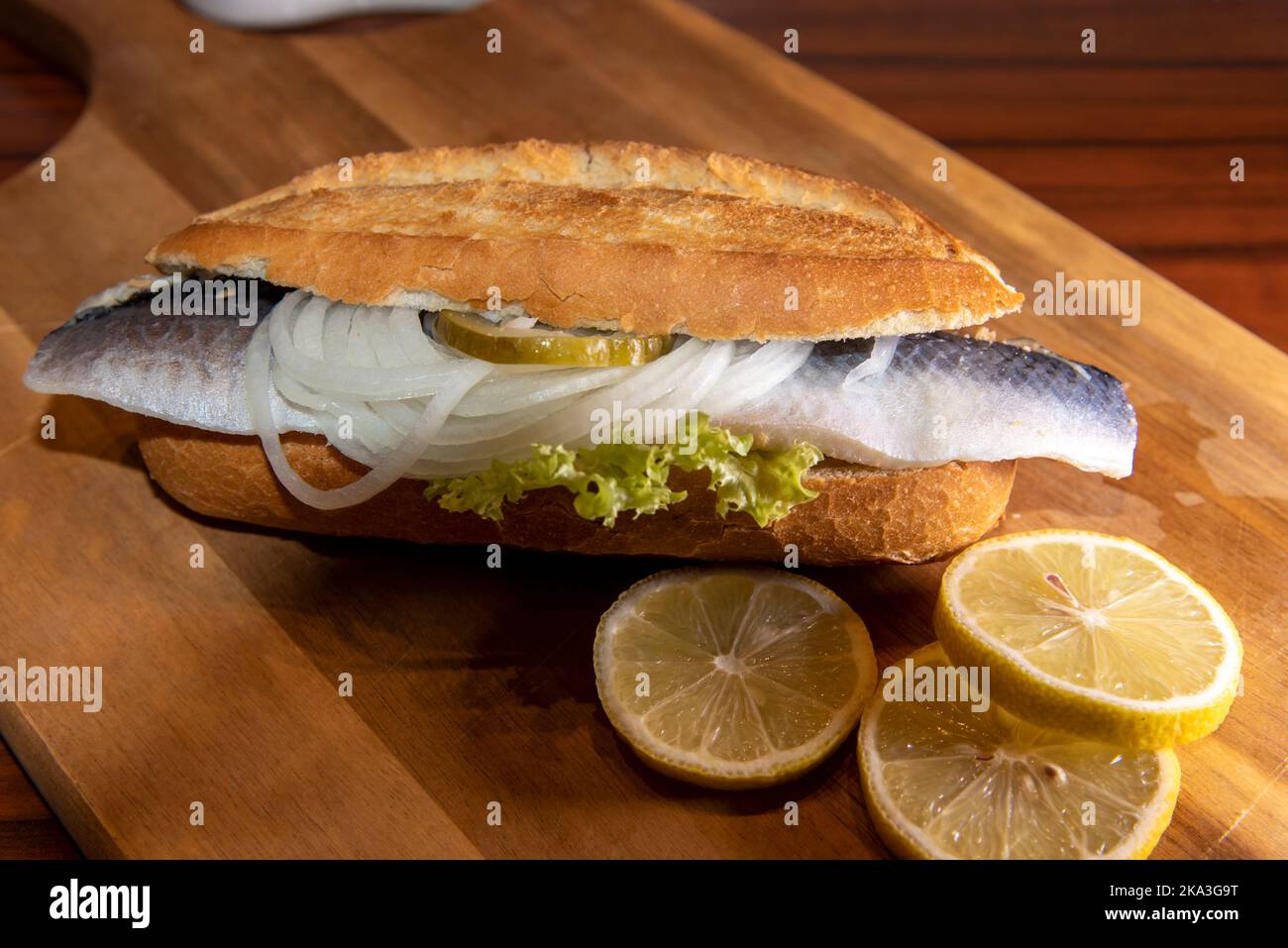 a delicious fish specialty from hamburg fish sandwich Hamburger Fischbrötchen super lecker