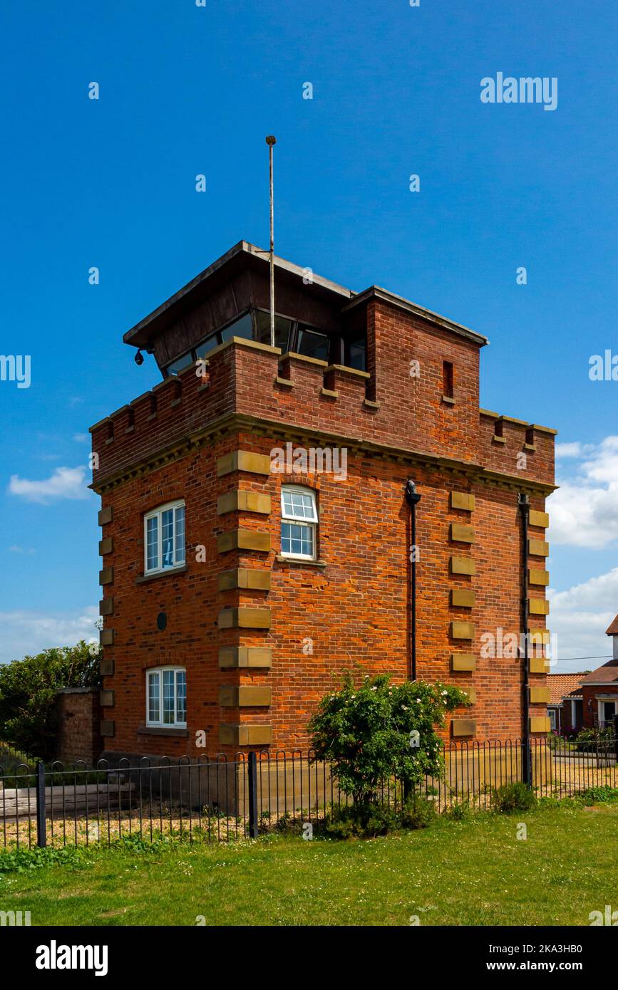 Old Hunstanton coastguard lookout station in West Norfolk England UK  now used as holiday accommodation. Stock Photo