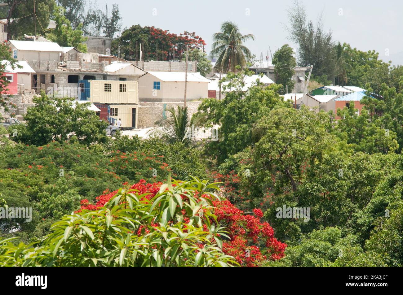 Vegetation and houses, PortauPrince, Haiti Stock Photo Alamy