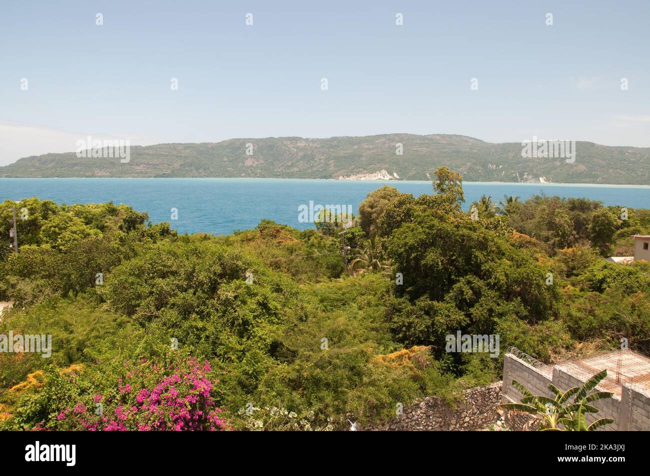 View to Bay of Jacmel, Haiti. Jacmel is a large town on the south coast