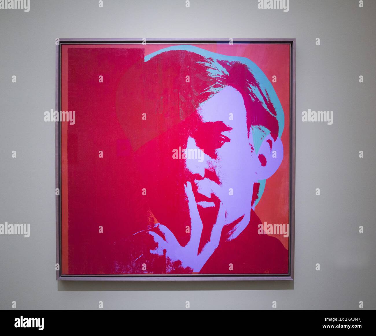 Andy Warhol self portrait Stock Photo
