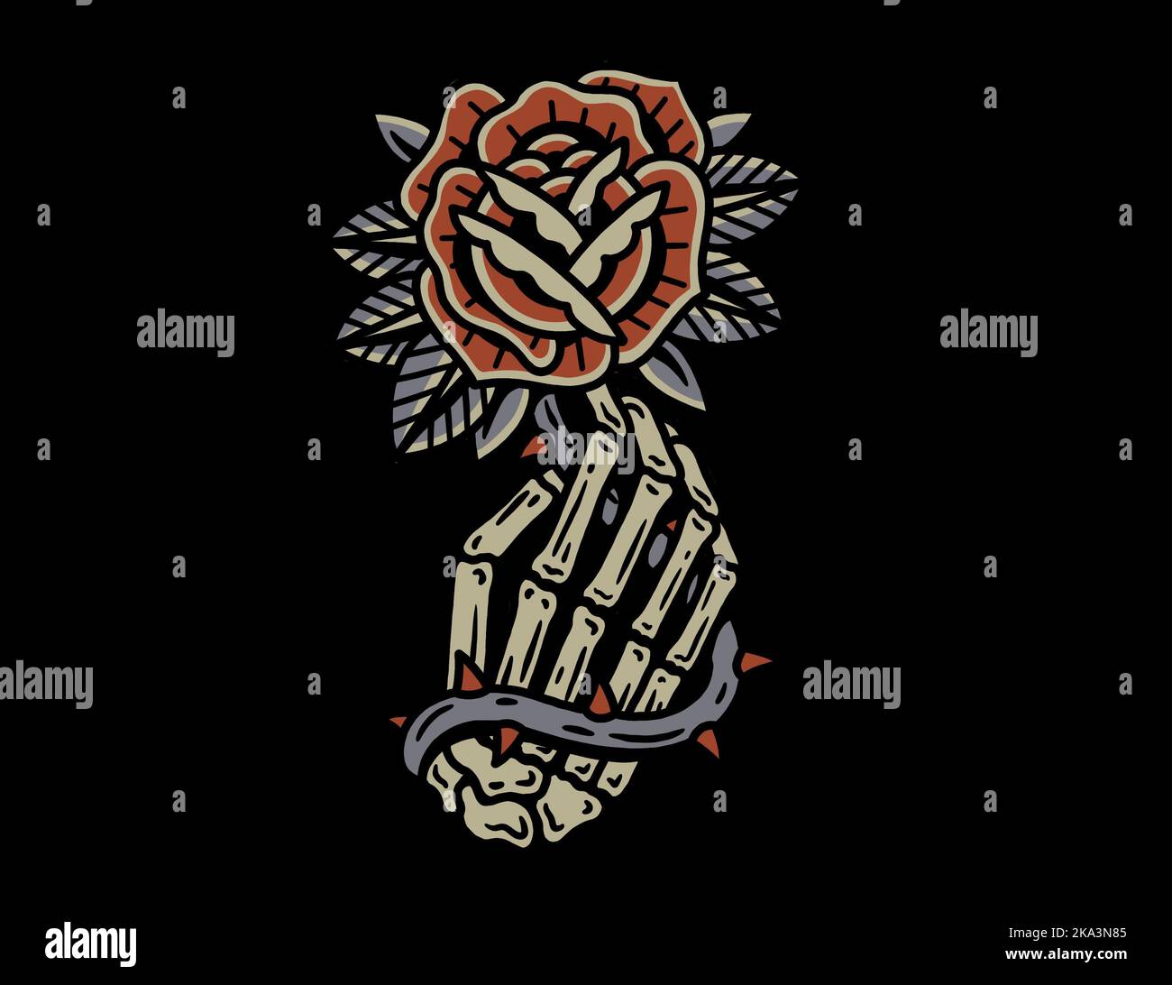 Old school traditional tattoo inspired cool graphic design illustration ...