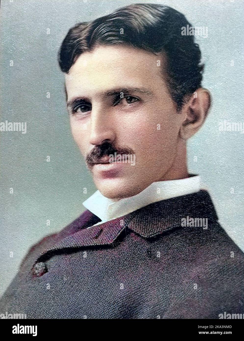 NICOLA TESLA (1856-1943) Serbian-American electrical engineer, about 1890 Stock Photo