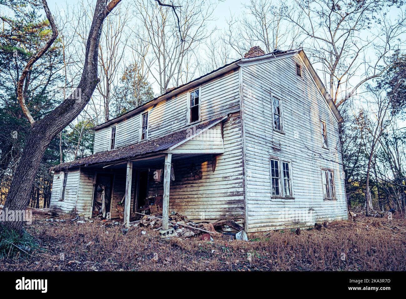 An abandoned wooden house in the forest Stock Photo - Alamy