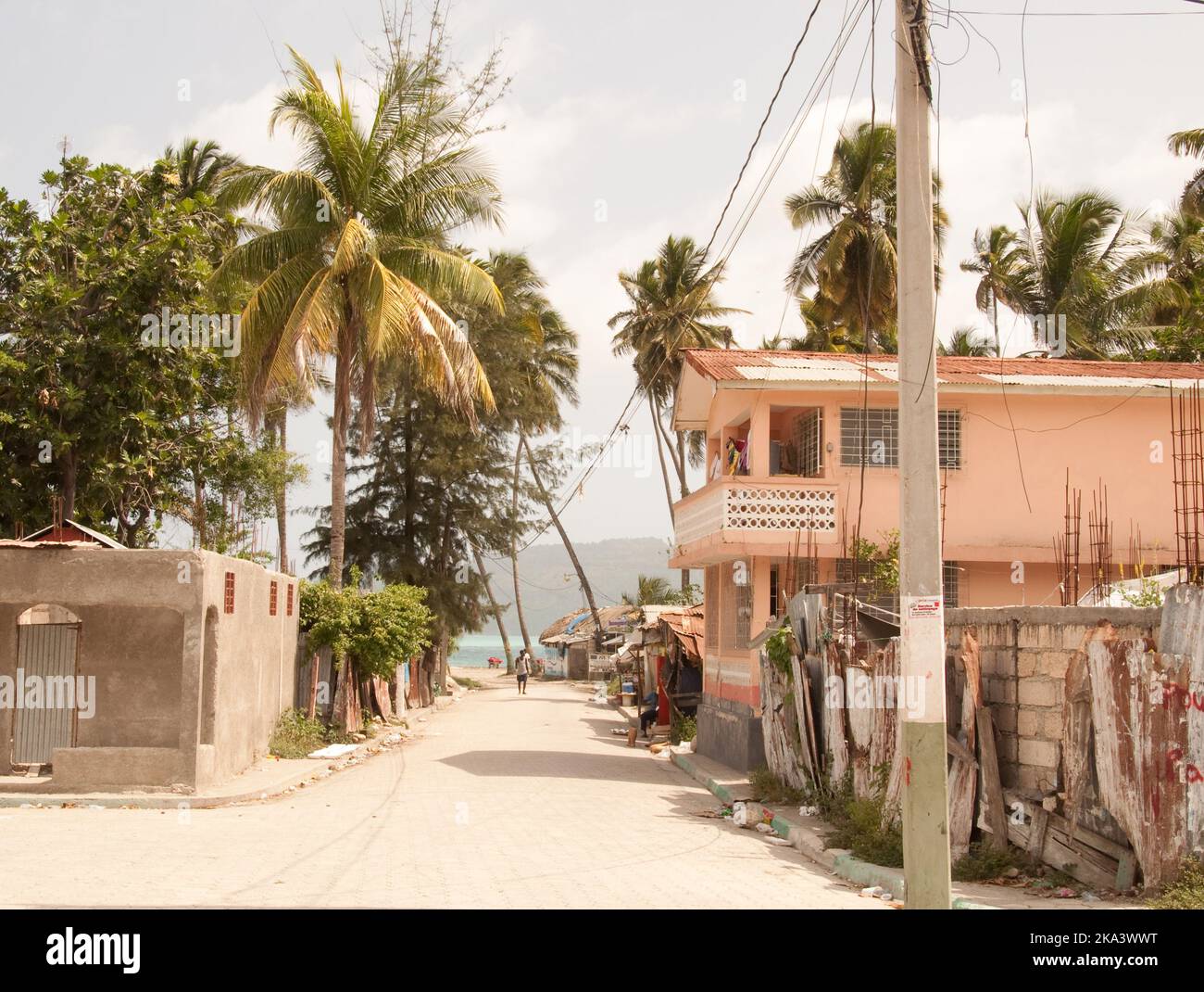 View to Bay of Jacmel, Haiti. Jacmel is a large town on the south coast