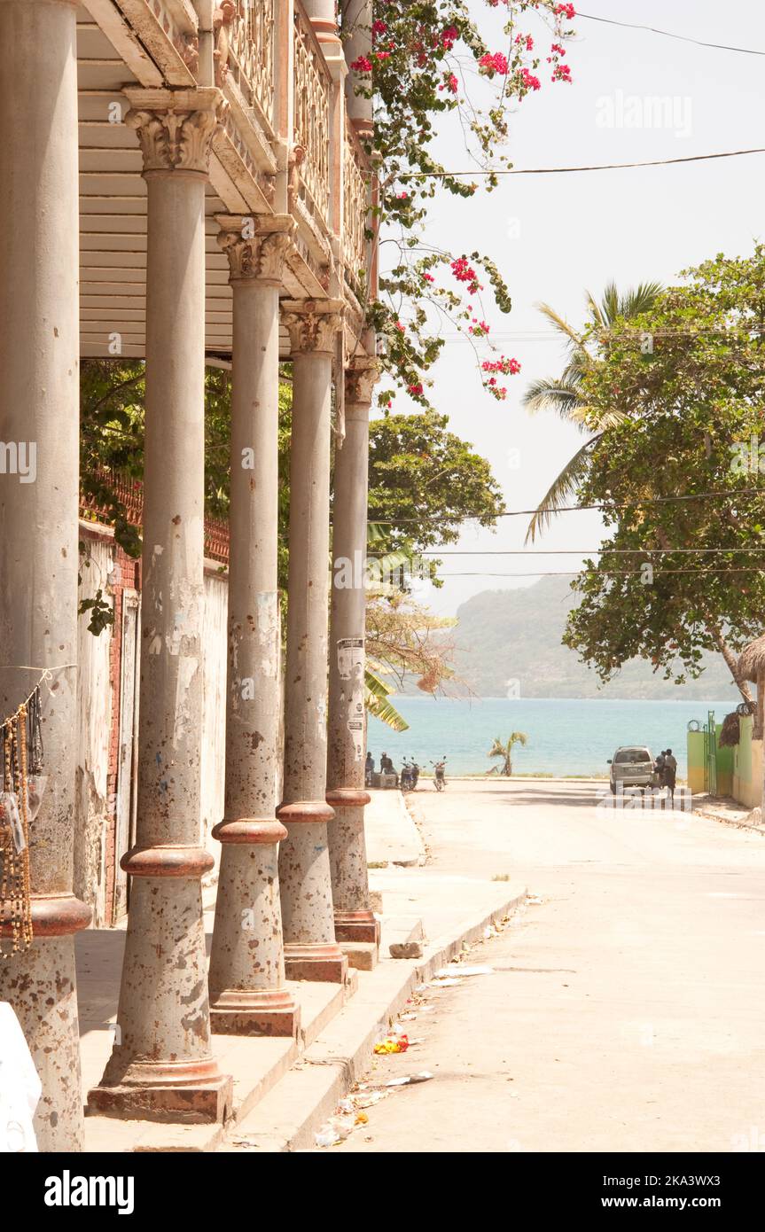 View to Bay of Jacmel, Haiti. Jacmel is a large town on the south coast