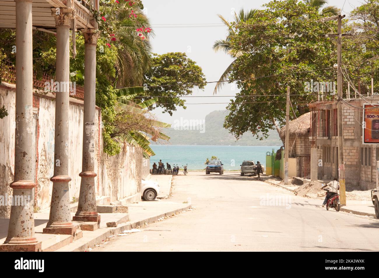 View to Bay of Jacmel, Haiti. Jacmel is a large town on the south coast