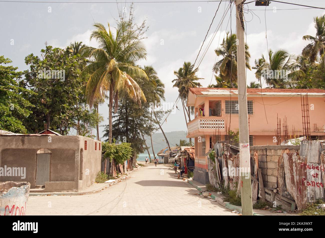 View to Bay of Jacmel, Haiti. Jacmel is a large town on the south coast