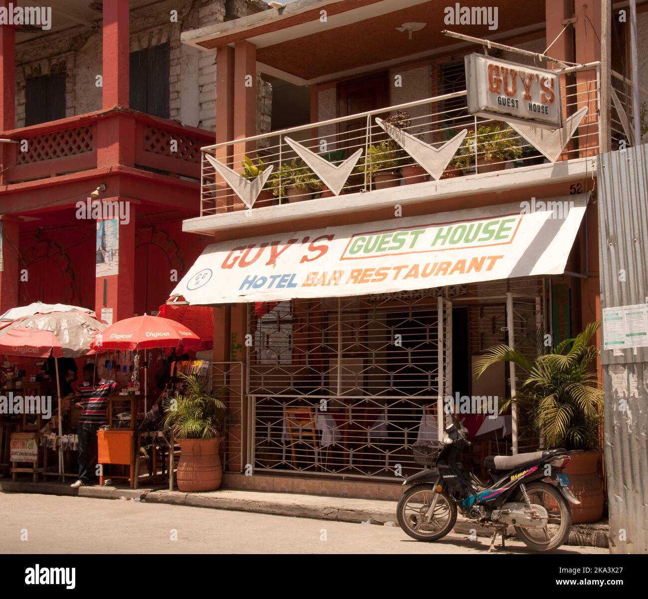 Street scene, Jacmel, Haiti. Jacmel is a large town on the south coast