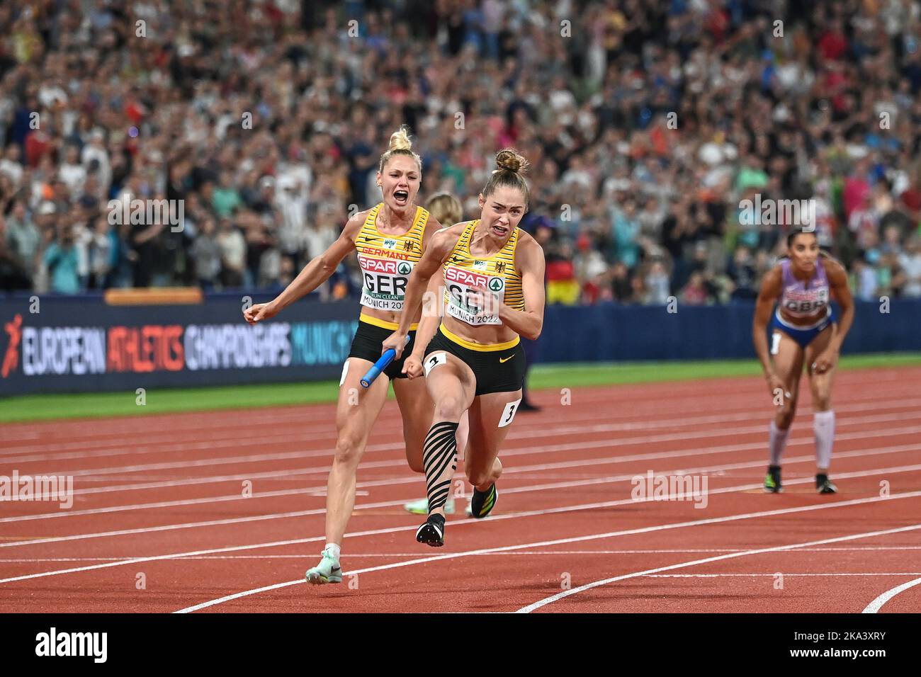 Germany: 4x100 relay race women Gold Medal. Gina Luckenkemper, Lisa ...