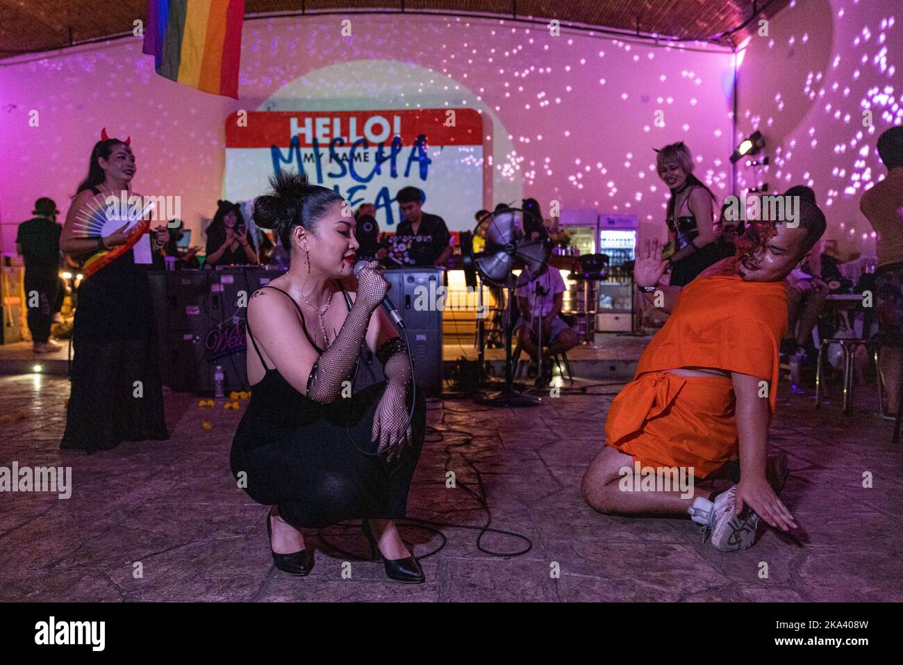 bangkok-thailand-31st-oct-2022-performers-put-on-a-show-during-a