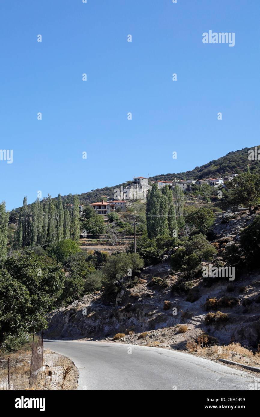 Lesbos views, October 2022. early autumn. cym Stock Photo