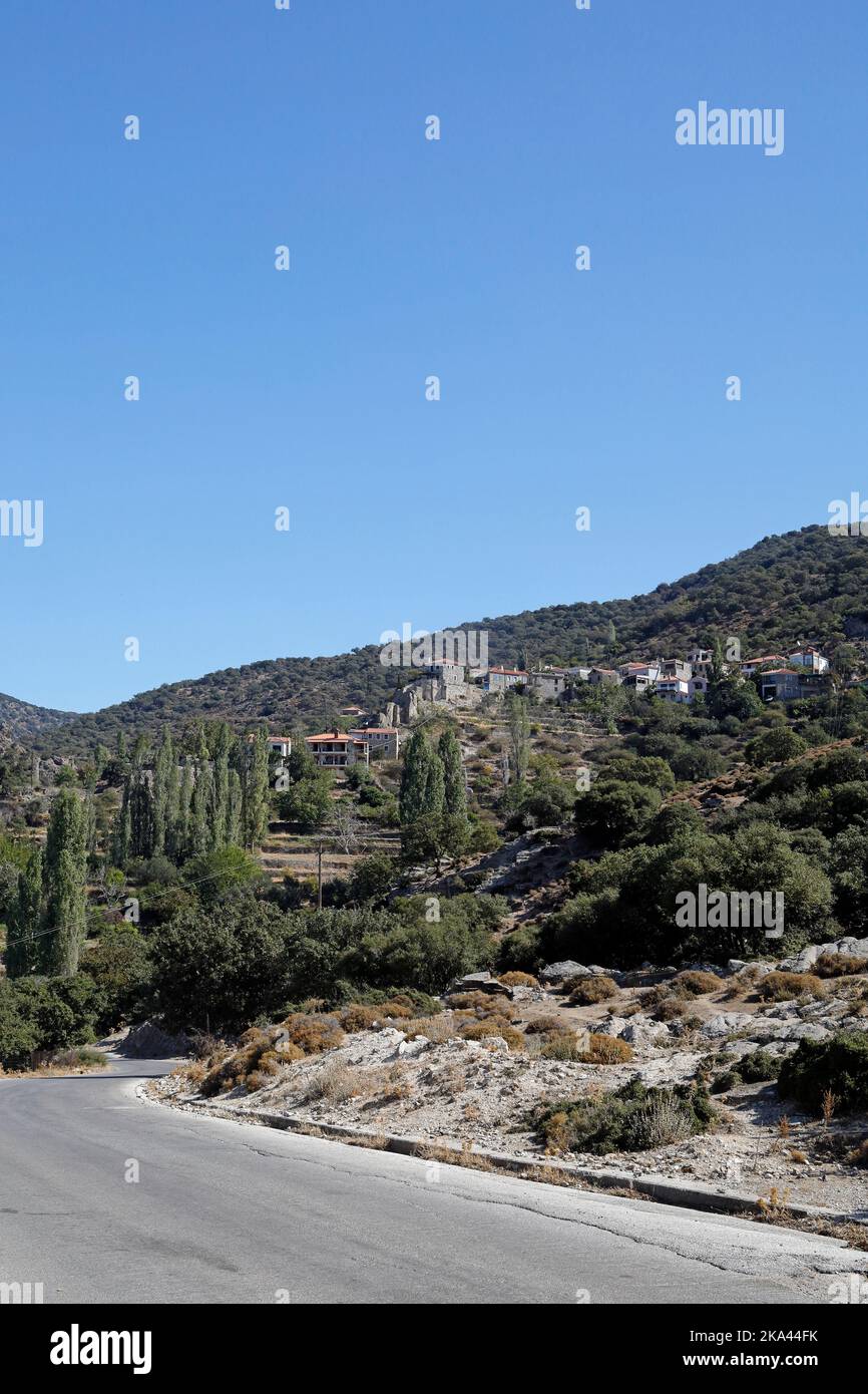 Lesbos views, October 2022. early autumn. cym Stock Photo