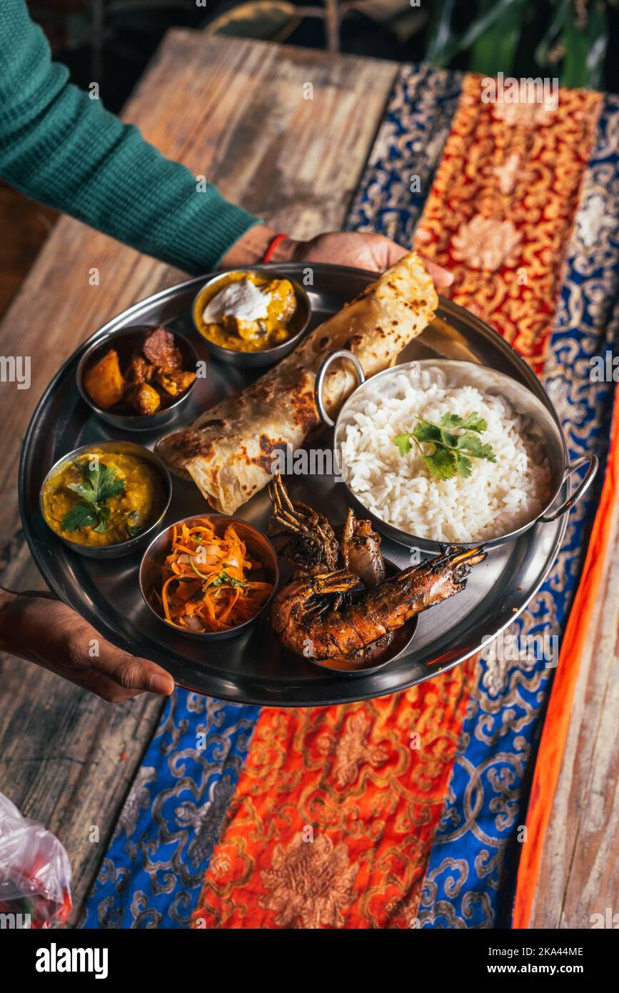 South African Indian food at restaurant Stock Photo - Alamy
