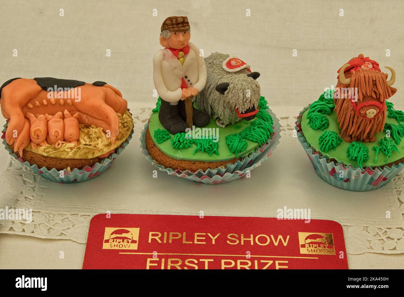 Ornate Cupcakes decorated in an agricultural theme winning first prize
