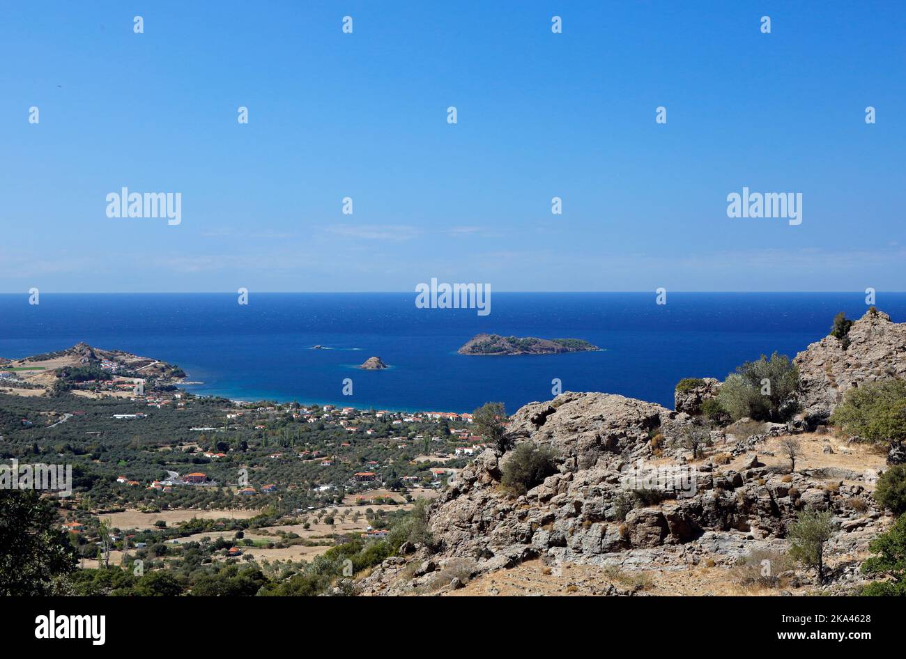 Lesbos views, October 2022. early autumn. cym Stock Photo