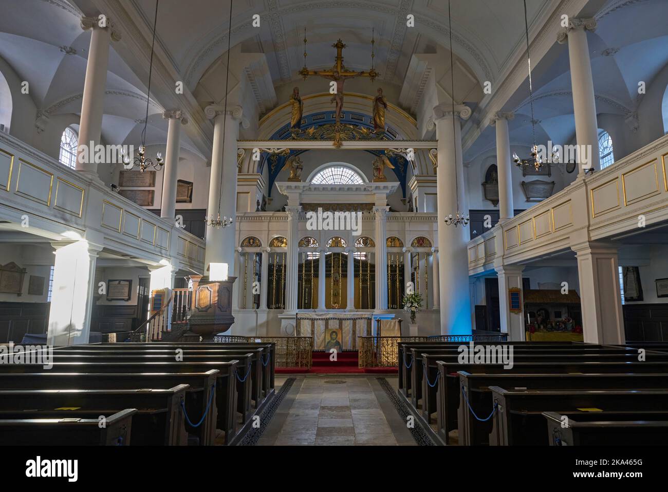 Grosvenor Chapel in South Audley Street Stock Photo