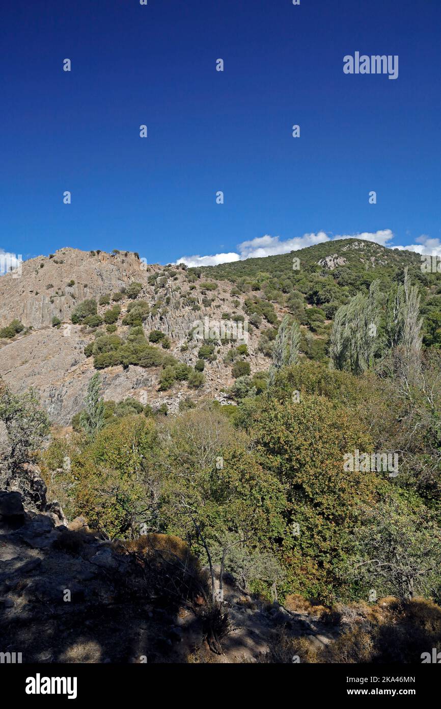 Lesbos views, October 2022. early autumn. cym Stock Photo
