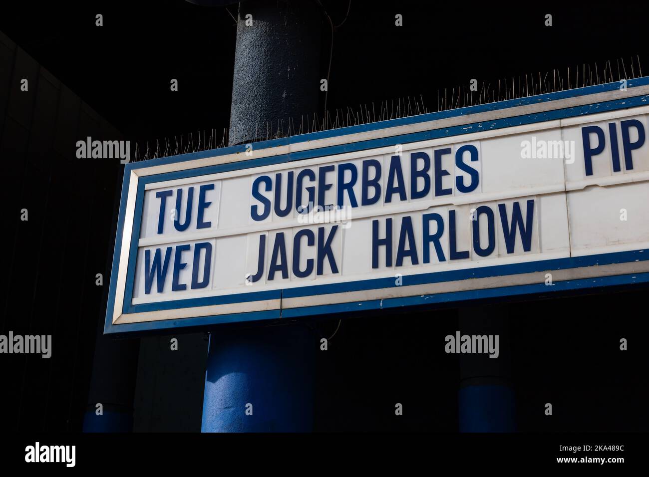 O2 Academy concert venue headliners, with Sugarbabes and Jack Harlow. 1st November 2022.  Birmingham, Warwickshire, West Midlands, England. Stock Photo