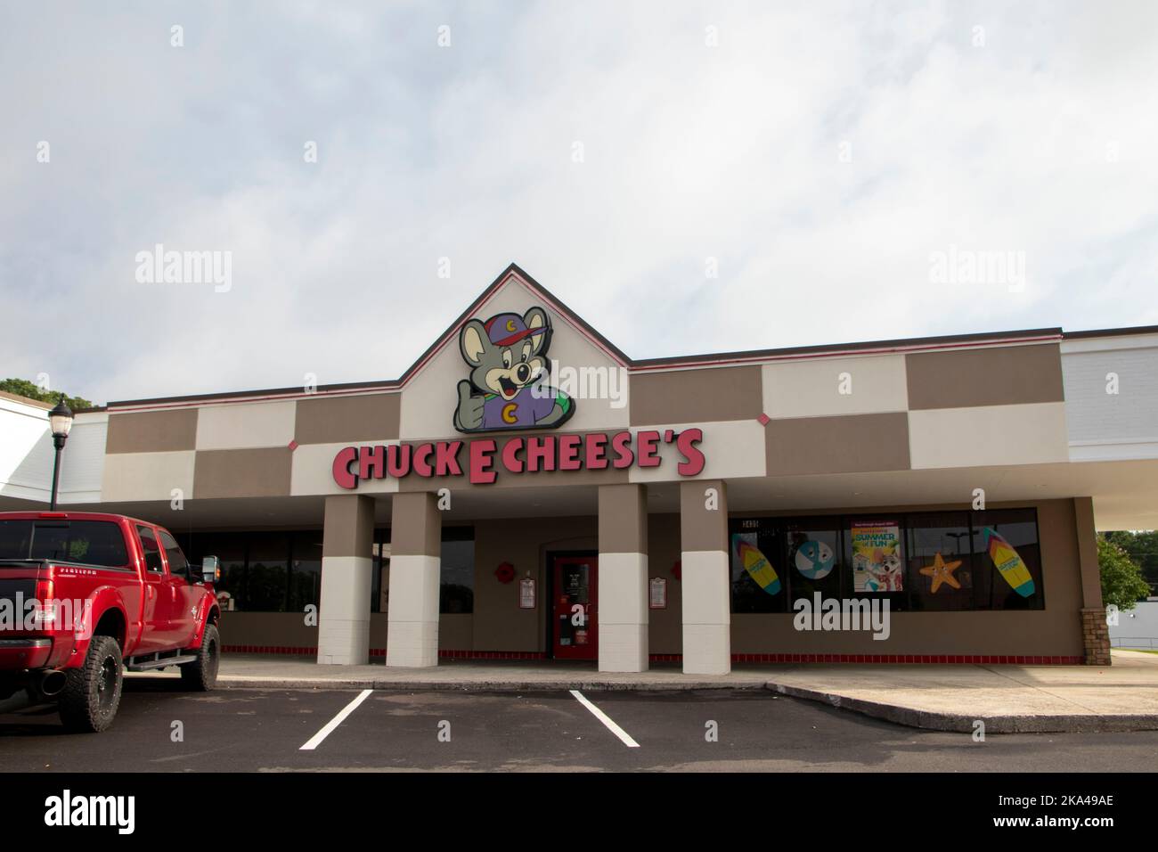 Augusta, Ga USA 07 19 21 Chuck E Cheeses retail pizza restaurant
