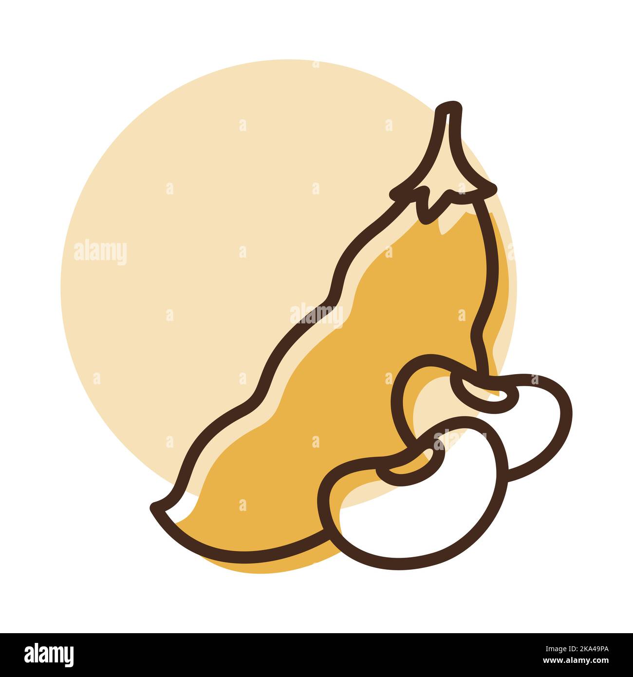 French bean isolated design vector icon. Vegetable sign. Graph symbol for food and drinks web