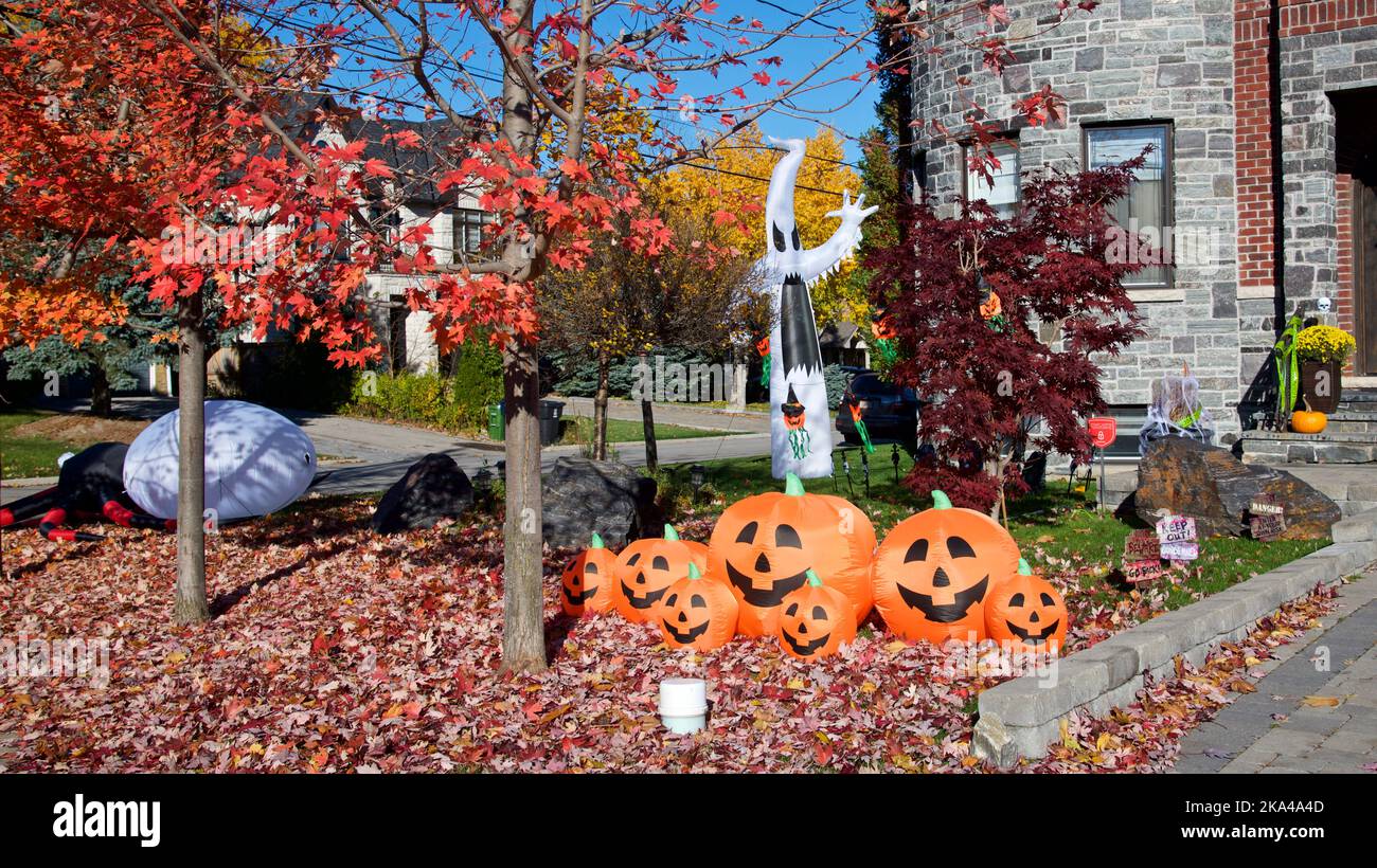 Toronto, Ontario / Canada 10/27/2020 Halloween decoration on the