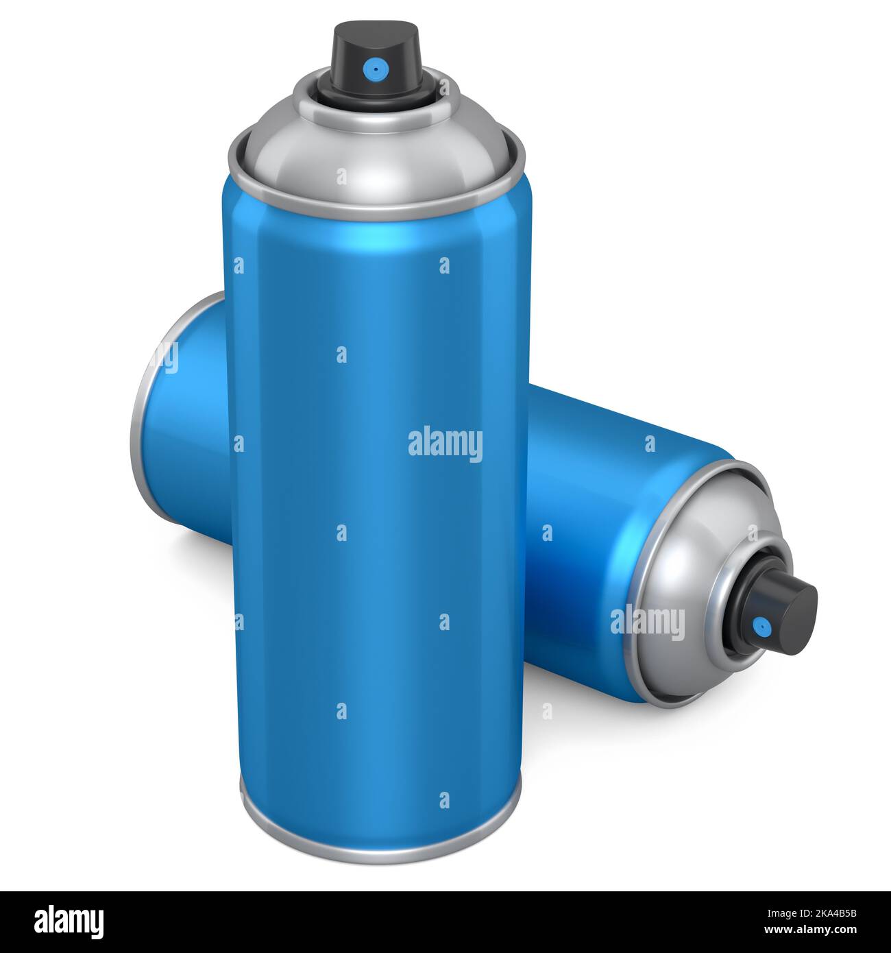 Cans of spray paint isolated on white background. 3d render spray paint
