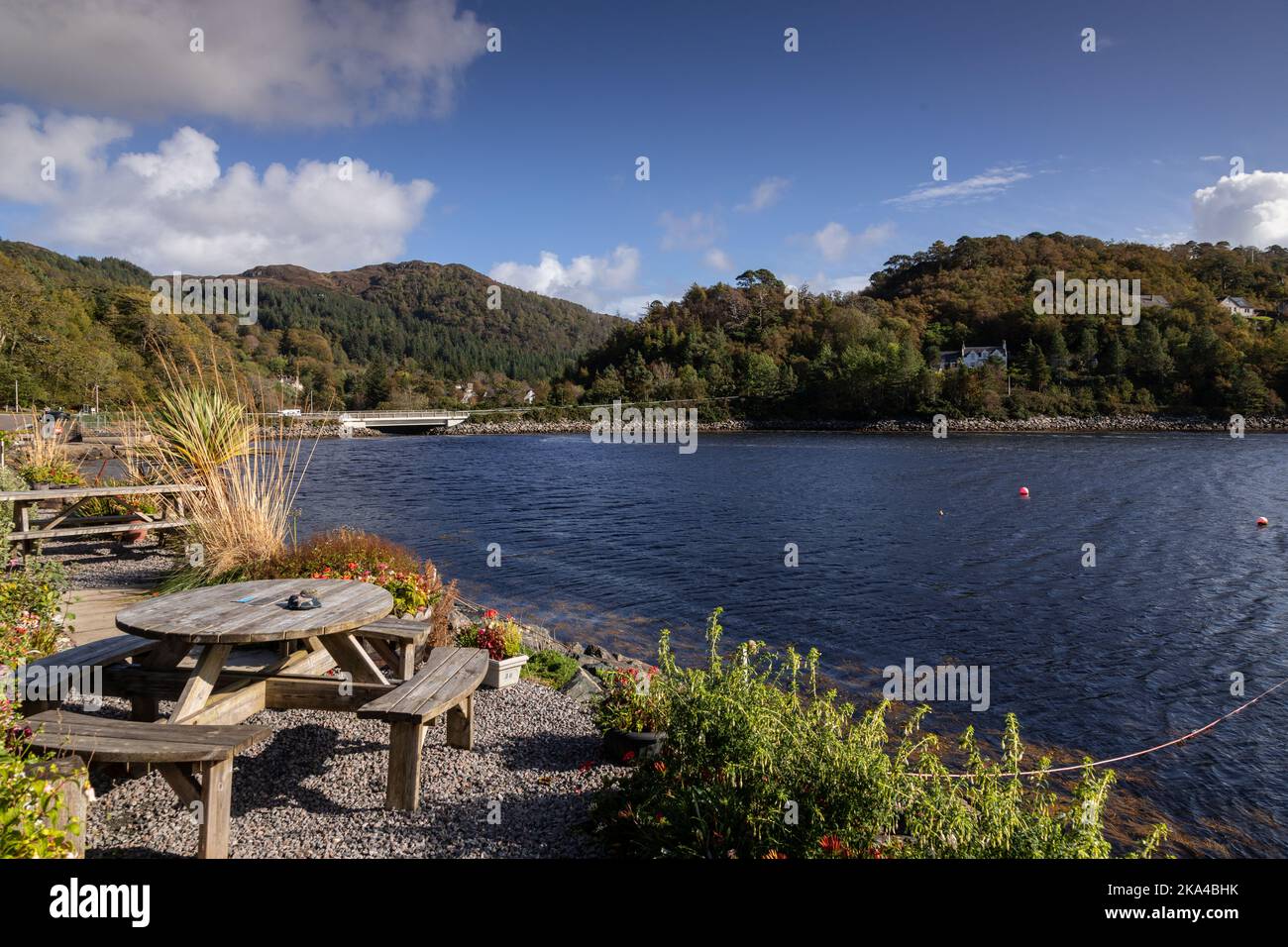 Gairloch harbour on the Atlantic coast of Wester Ross in Scotland Stock Photo