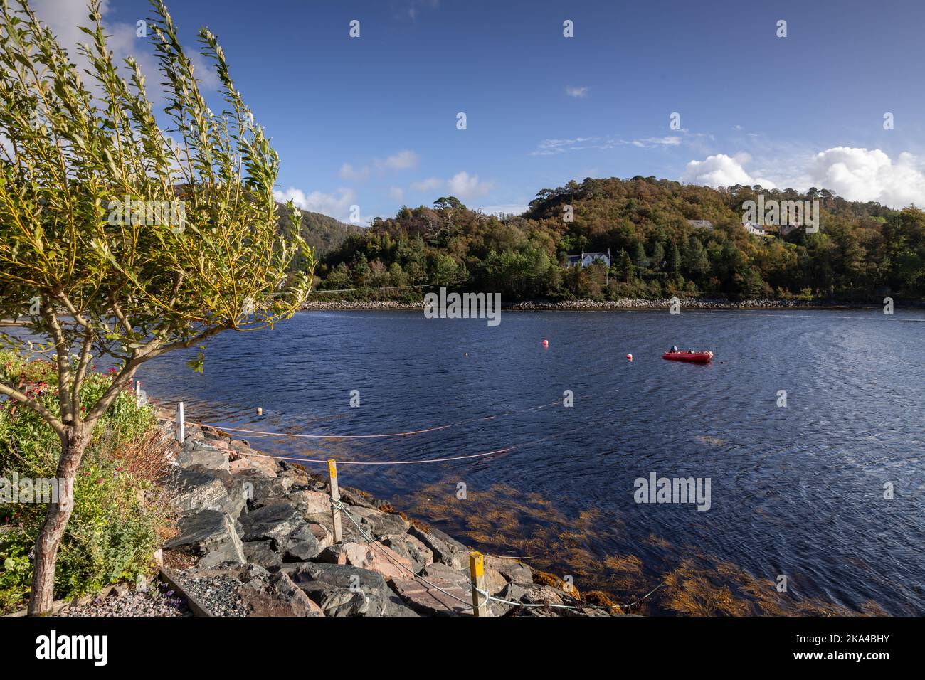 Gairloch harbour on the Atlantic coast of Wester Ross in Scotland Stock Photo