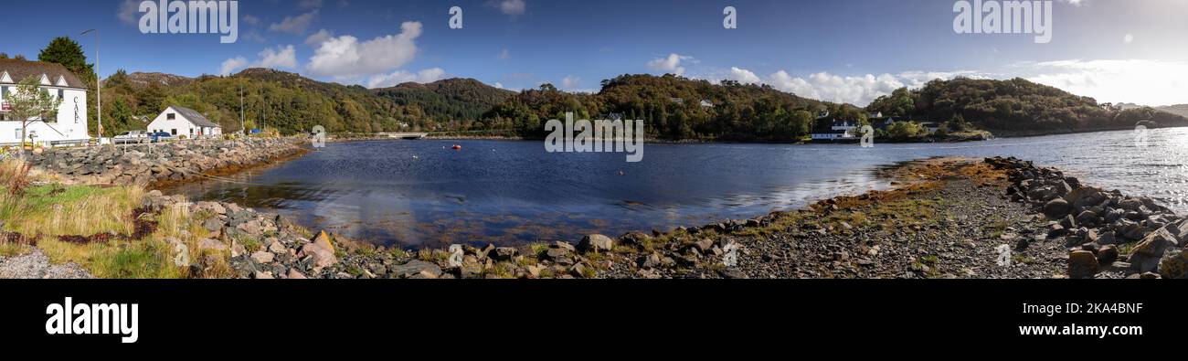 Gairloch harbour on the Atlantic coast of Wester Ross in Scotland Stock Photo