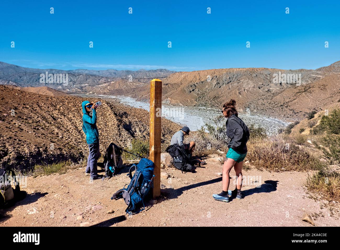 Hiking through the Whitewater Preserve, Pacific Crest Trail, Riverside