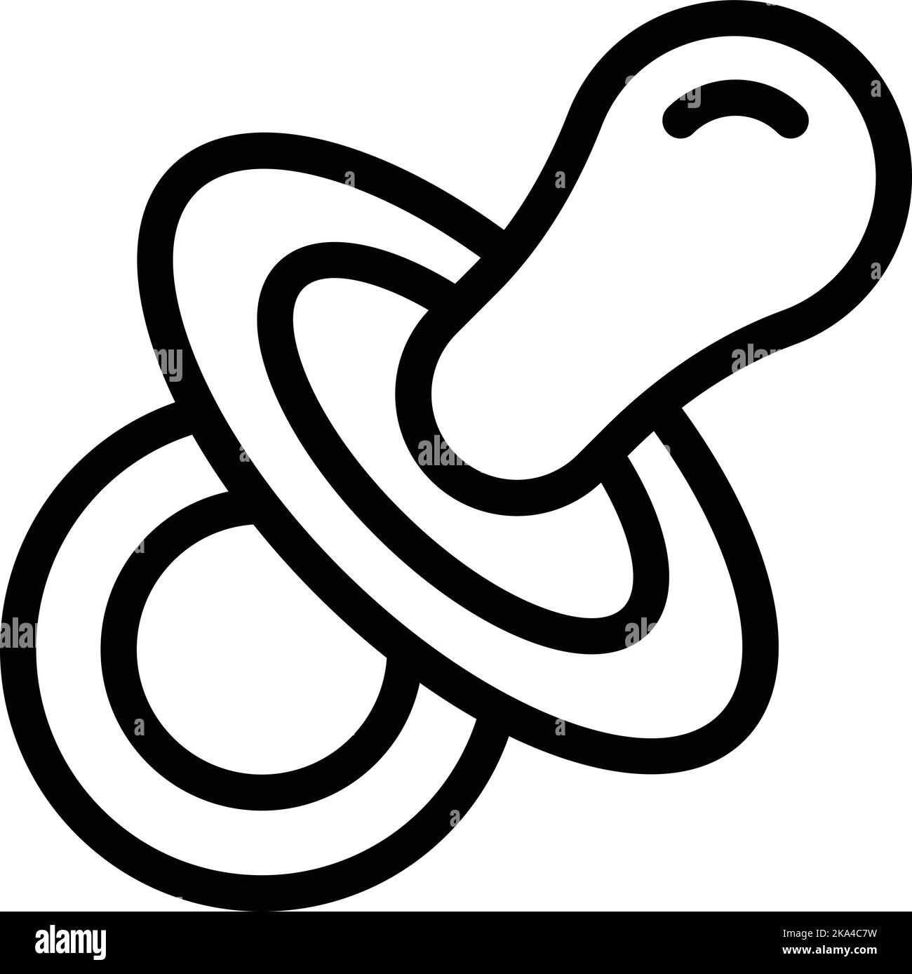 Baby nipple icon outline vector. Online education. Child care Stock