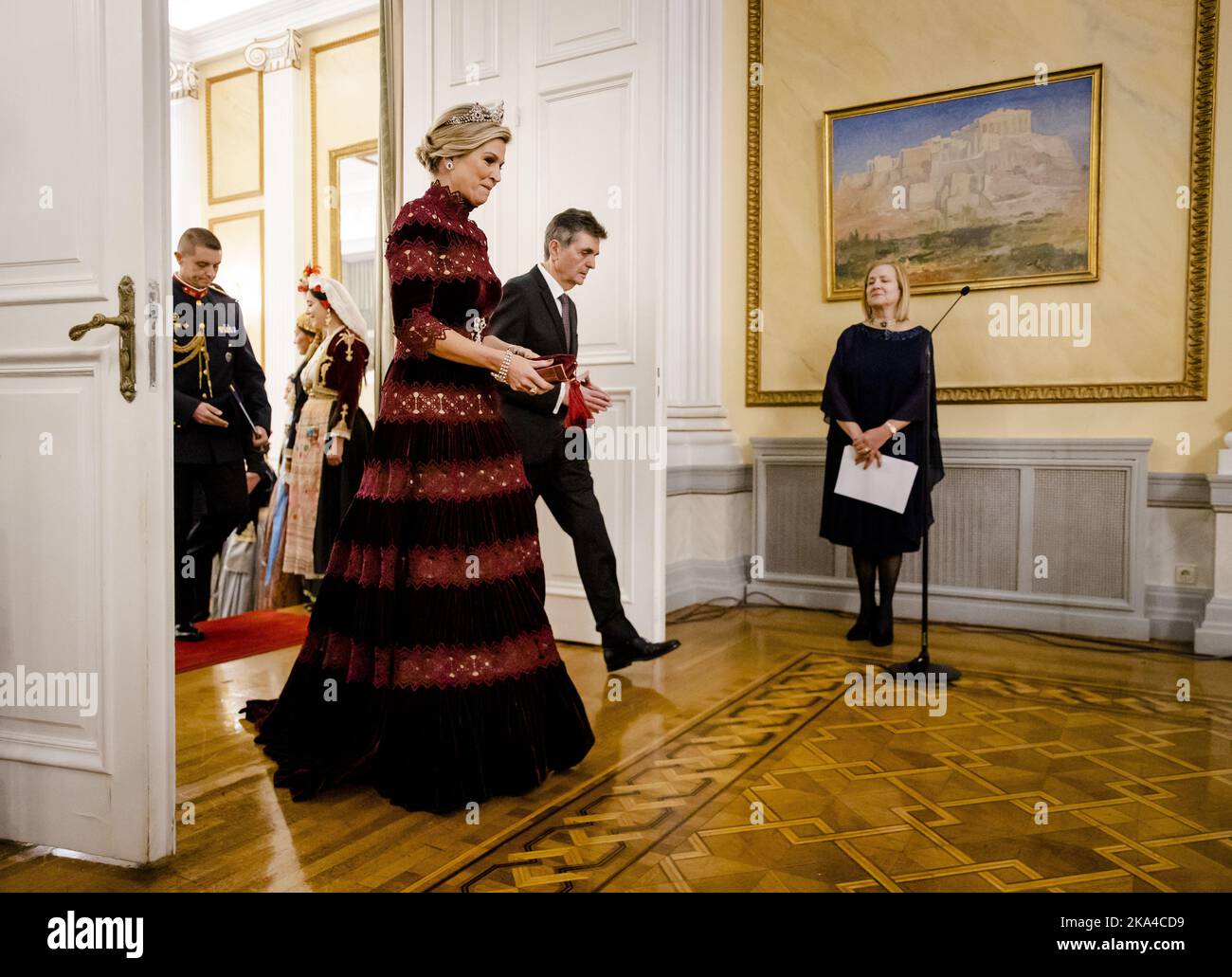 2022-10-31 20:18:00 ATHENS - Queen Maxima prior to the state banquet in ...
