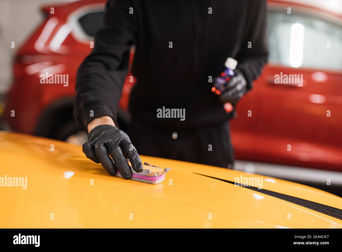 Protection the car body from scratches, chips and damage. Cropped close