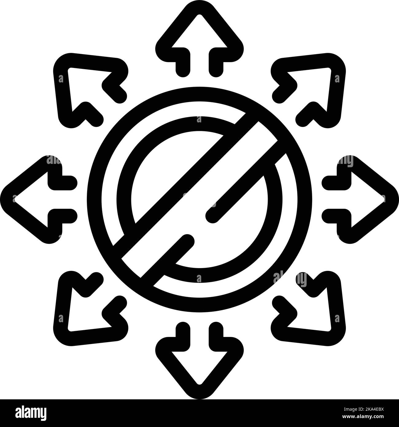 Digital detox icon outline vector. Social media. Walking stress Stock