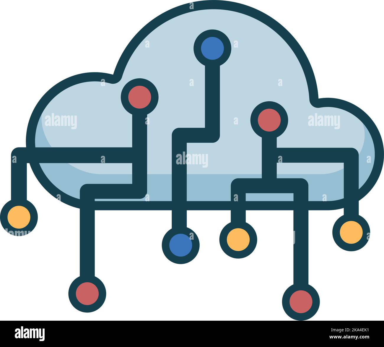 cloud computing with circuit Stock Vector Image & Art - Alamy