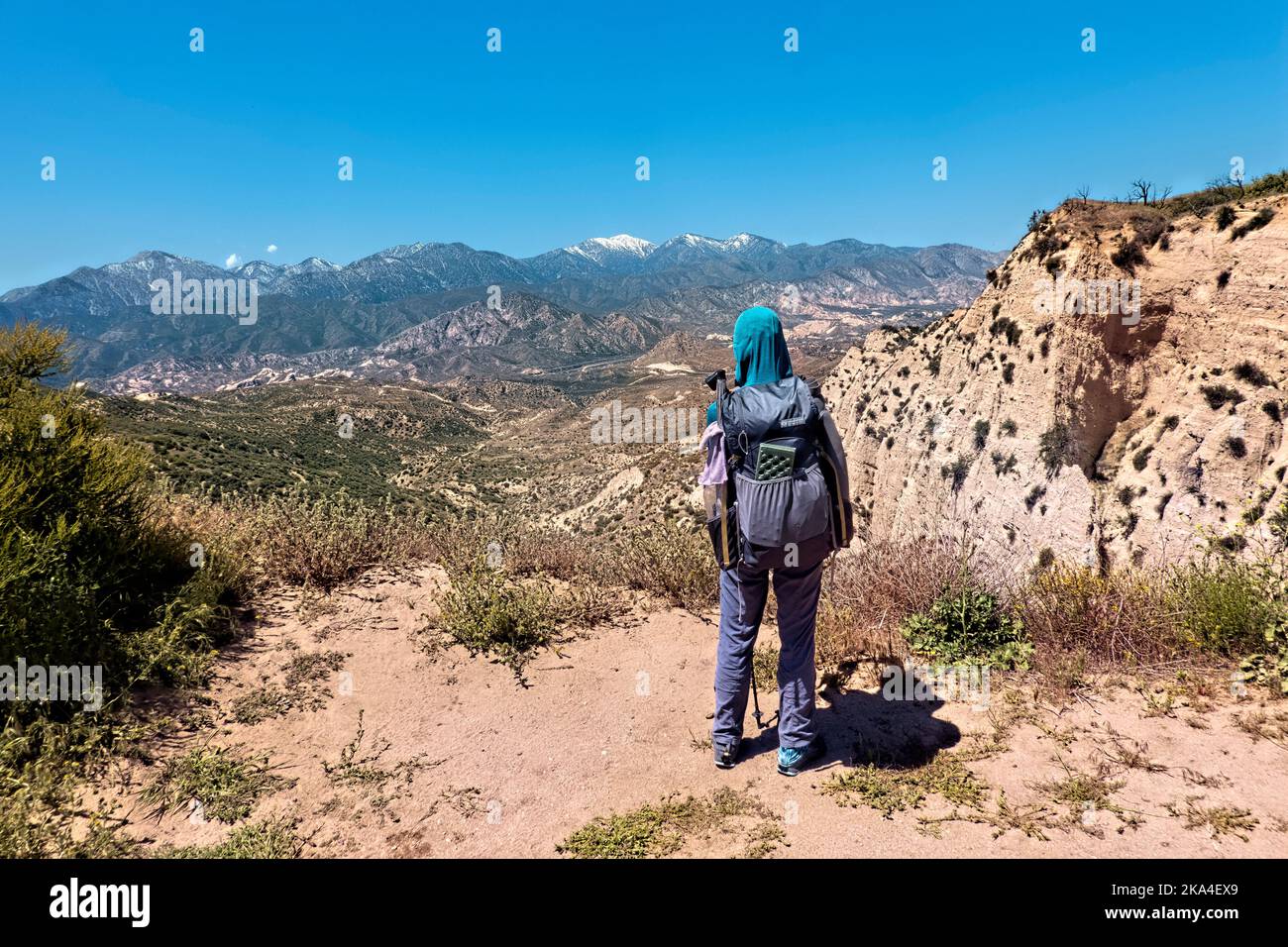 Looking out at Mount BadenPowell and the San Gabriel Mountains