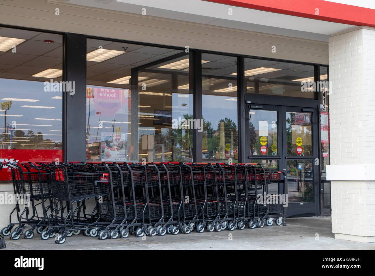 Augusta, Ga USA 07 19 21 TJ Maxx retail store line of shopping carts Stock Photo Alamy