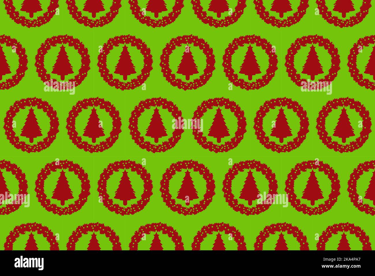 Seamless Christmas tree pattern, festive colors, vector Stock Vector ...
