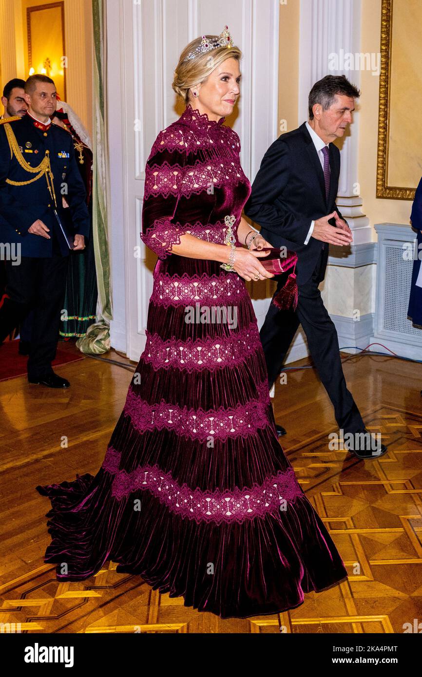 Queen Maxima of the Netherlands during state banquet at the ...