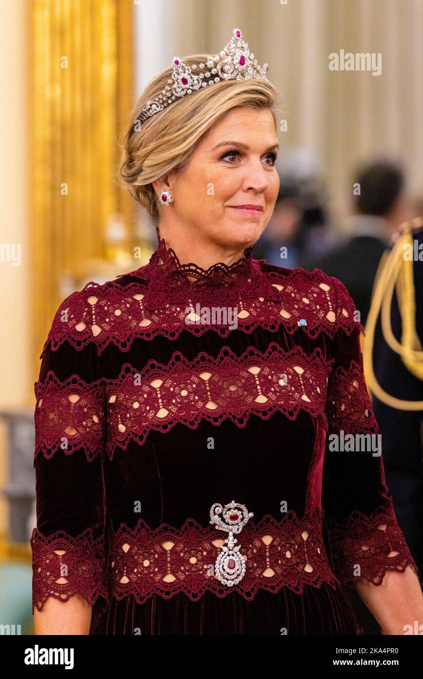 Queen Maxima of the Netherlands during state banquet at the ...