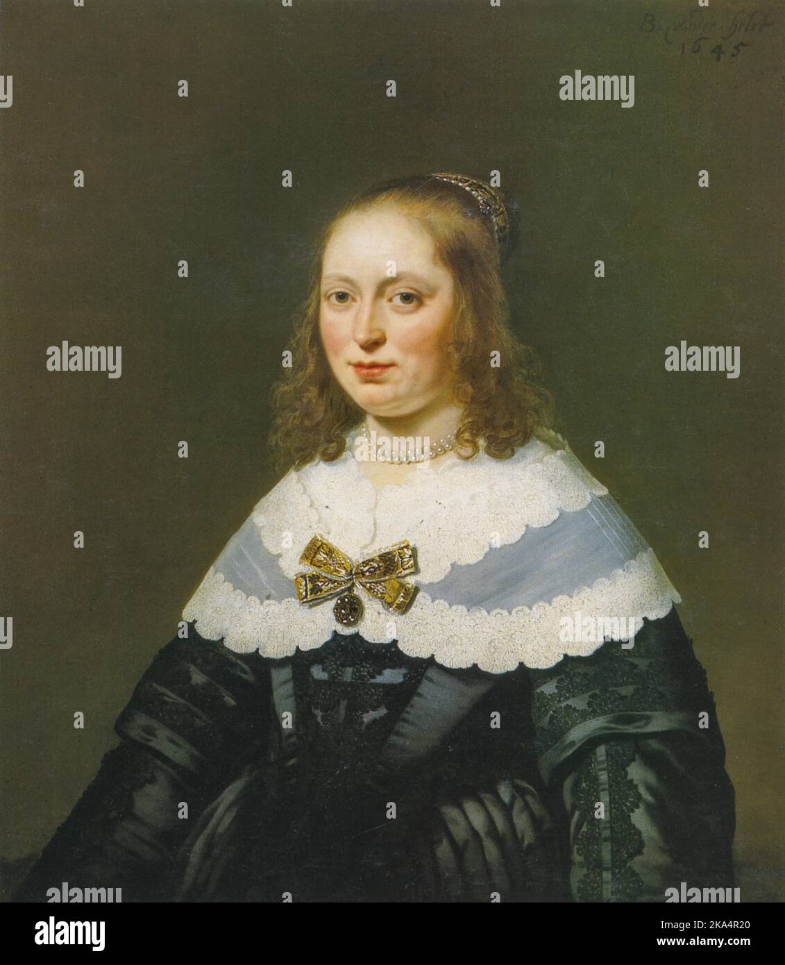 Sophia Trip (1645), Portrait of Sophia Trip, wife of Joan Coymans, Painting by Bartholomeus van der Helst Stock Photo