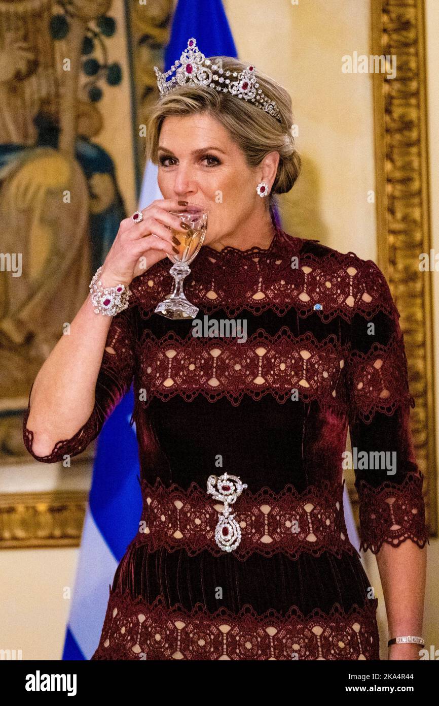 Queen Maxima of the Netherlands during state banquet at the ...