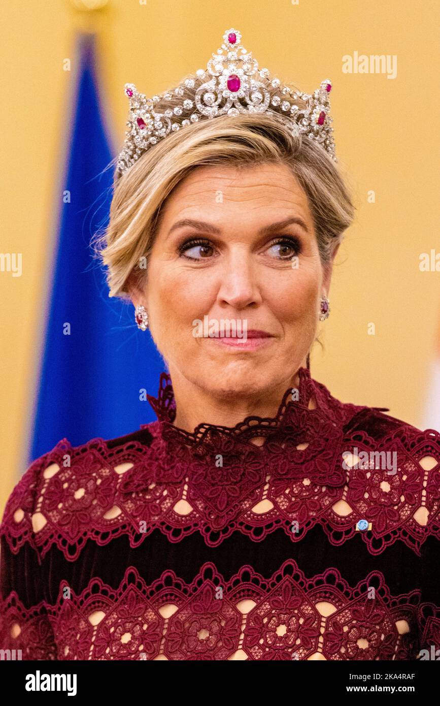 Queen Maxima of the Netherlands during state banquet at the ...